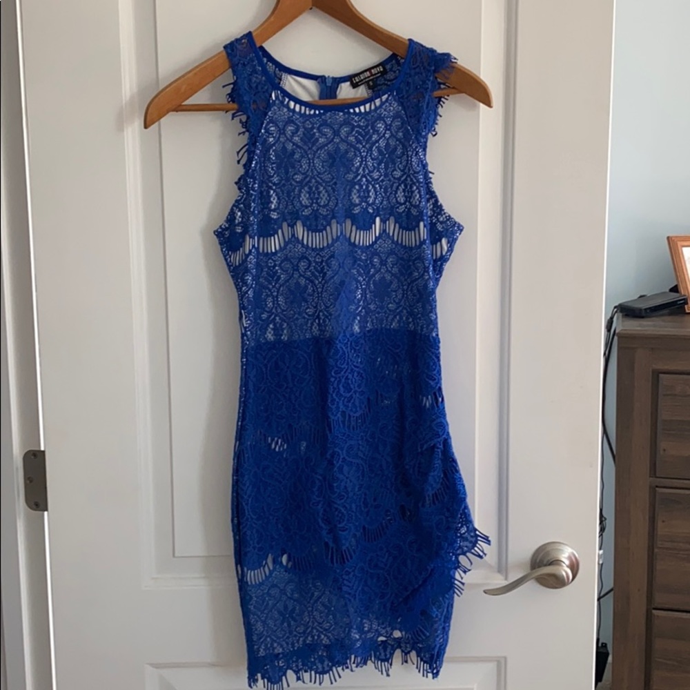 Royal blue party dress